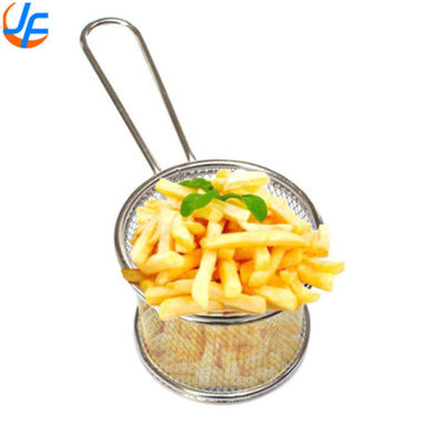 RK Bakeware China Foodservice NSF Fat Fryer από ανοξείδωτο ατσάλι Mini Deep Fry Καλάθι σερβιρίσματος για τηγανητές πατάτες