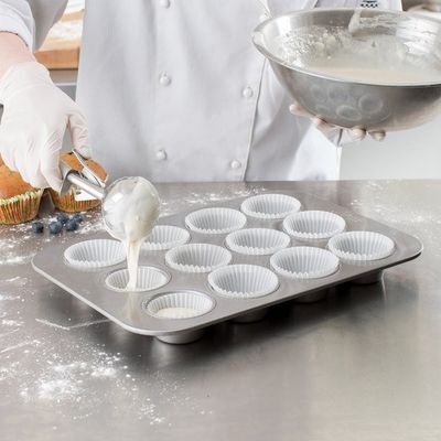 RK Bakeware Κίνα-12 Muffin διαμερισμάτων Fluted 1.5mm τηγάνι ψησίματος βερνίκωσε τον επαργυλωμένο χάλυβα