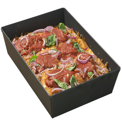 RK Bakeware China Foodservice Σκληρή στρώση αλουμινίου Detroit τηγάνια πίτσας
