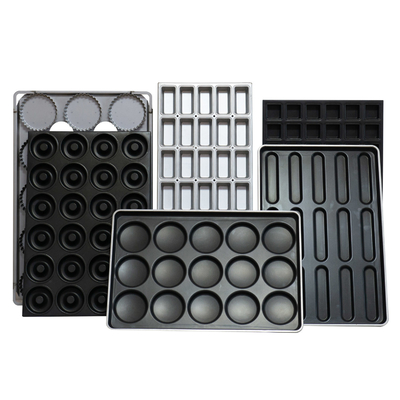 Rk Bakeware China-1200*800 Αντικολλητικό ταψί μπαγκέτας αλουμινίου For Mecatherm Baguette Line