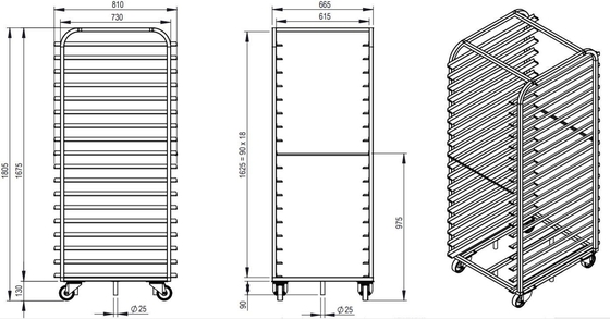 Rk Bakeware China-Flatpack από ανοξείδωτο ατσάλι Διπλή σχάρα φούρνου