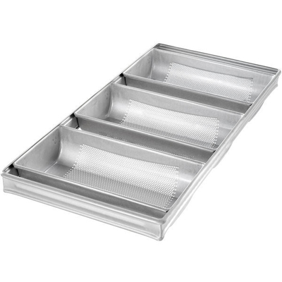 Rk Bakeware China-Foodservice 41145 Τηγάνι ψωμιού με τζάμια με 4 λουράκια από αλουμίνιο