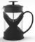 Φορητές καφετιέρες Πρέσσα καφέ με υψηλό βοριοπυριτικό γυαλί Μαύρη πλαστική γαλλική πρέσα