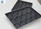 RK Bakeware China Foodservice 42425 Glazed Aluminized Steel 15 Mold 3,42 oz. Κουλουράκι χάμπουργκερ Tray Muffin Top Cookie Pa