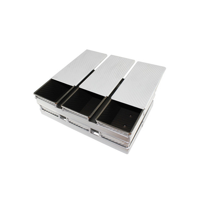 Rk Bakeware Manufacturer China-3 Straps 900g Non-Stick Sandwich Toast Box/ Loaf Pan/Farmhouse Loaf Pan