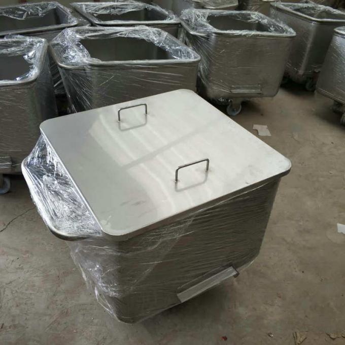 Jf Sheet Metal-Stainless Steel Butcher Meat Processing Trolleys Bin