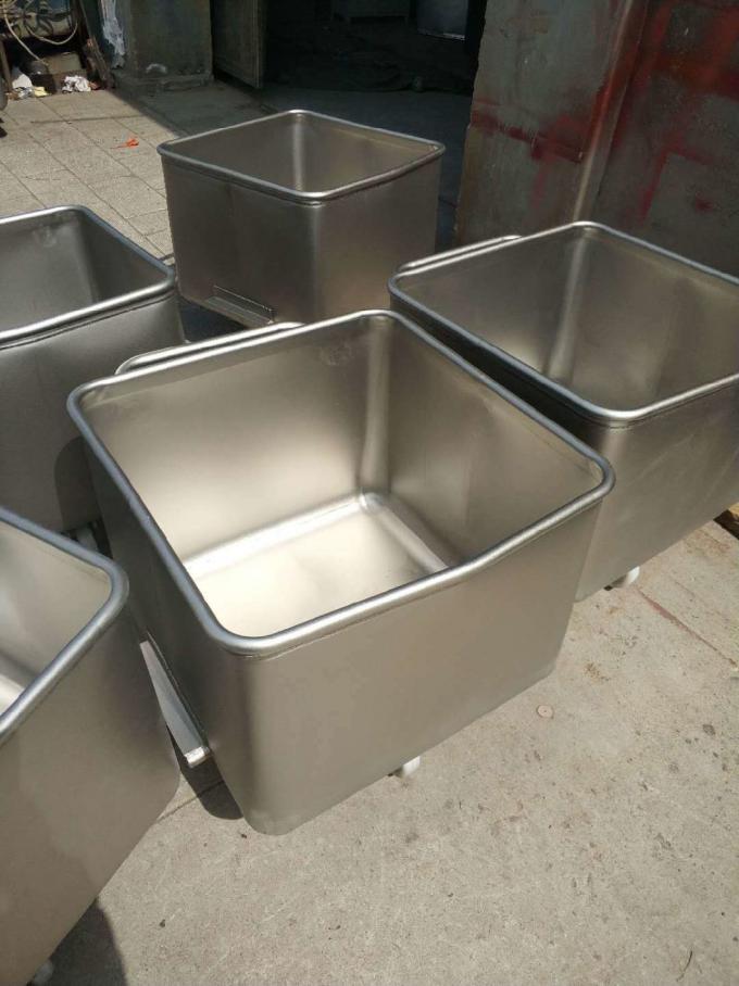 Jf Sheet Metal-Stainless Steel Butcher Meat Processing Trolleys Bin