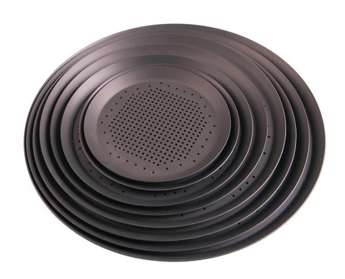 RK Bakeware China Foodservice NSF Τηγάνια πίτσας με διάτρητη τραγανή κρούστα από σκληρό ανοδιωμένο αλουμίνιο για Pizza Hut 0