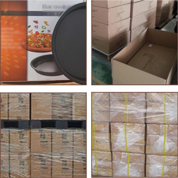 RK Bakeware China Foodservice NSF Τηγάνια πίτσας με διάτρητη τραγανή κρούστα από σκληρό ανοδιωμένο αλουμίνιο για Pizza Hut 4